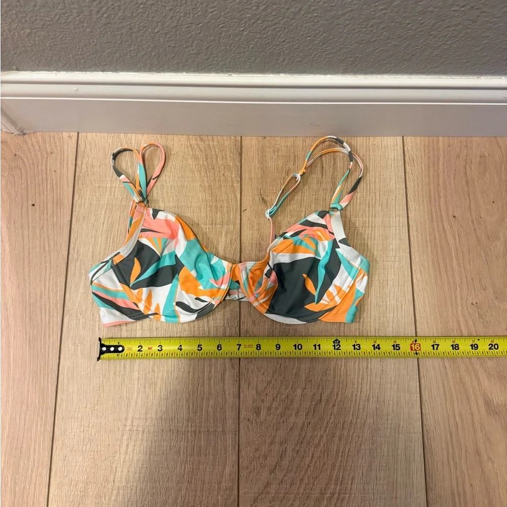 👙🌺🌴 Sunseeker Underwire Bikini Top 36C | Tropical Print Swim Top